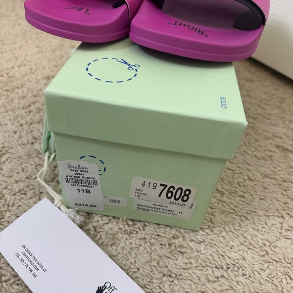 Off-White Women's Vibrant Magenta Sandals - Picture 6 of 7